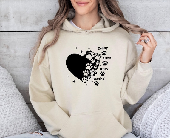 Dog Lover Hoodie, Custom Dog Name Jumper, Cute Dow Pullover, Dog Mum Hoodie, Dog Lover Jumper, Personalised Dog Top, Dog Name Jumper