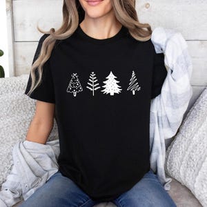 Christmas Pine Tree Shirt, Xmas Trees T-Shirt, Happy New Year Tshirt, Christmas Party Tee, Pine Trees TShirt, Funny Xmas T Shirt, Xmas Shirt imagem 3