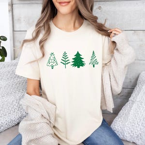 Christmas Pine Tree Shirt, Xmas Trees T-Shirt, Happy New Year Tshirt, Christmas Party Tee, Pine Trees TShirt, Funny Xmas T Shirt, Xmas Shirt imagem 2