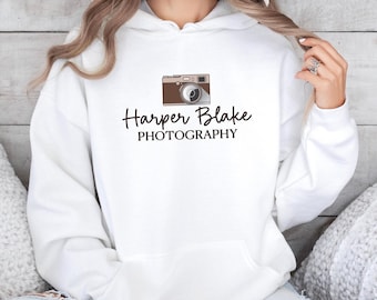 Personalised Photographer Hoodie, Custom Name Photographer Top, Photo Studio Jumper, Jumper For Photographer, Vintage Photographer Pullover