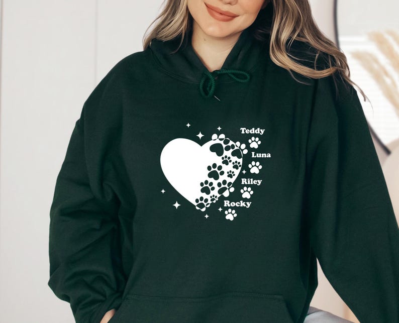 Dog Lover Hoodie, Custom Dog Name Jumper, Cute Dow Pullover, Dog Mum Hoodie, Dog Lover Jumper, Personalised Dog Top, Dog Name Jumper image 7