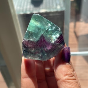 2.0&quot; Fluorite Polished Freeform/Fluorite Crystal/Gemstone Freeform/Gift Idea/Rainbow Fluorite/Candy Fluorite/Fluorite/Display Piece