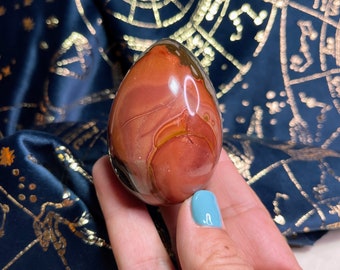 Polychrome Jasper Egg Gemstone Sphere from Madagascar – Royal Savannah Desert Jasper Carving