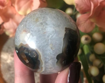 Bloodstone Heliotrope Gemstone Sphere from India