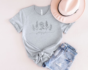 Blommig fotografmanus Boho fotograf T-shirt