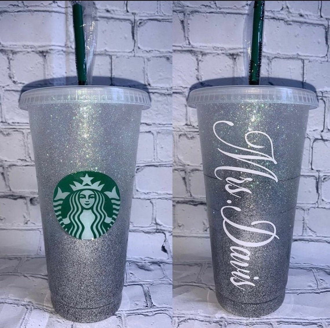 Ombre Glitter Starbucks Cup Customizable Etsy