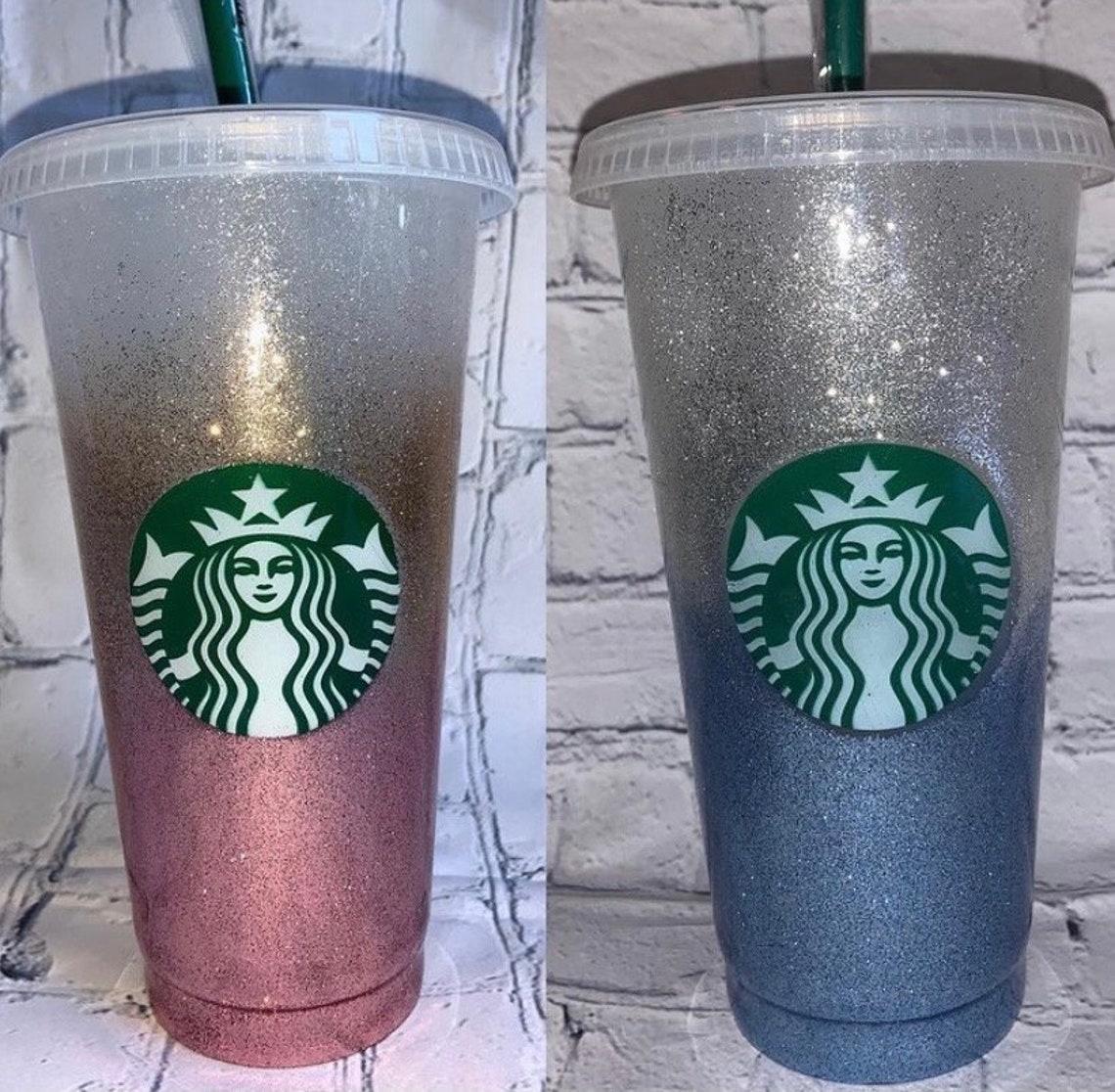 Ombre Glitter Starbucks Cup Customizable Etsy