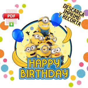 Les Minions Topper. Décoration de gâteau Minions. Décoration de gâteau des Minions. Décoration de gâteau d'anniversaire des Minions. Décoration d'anniversaire des Minions.