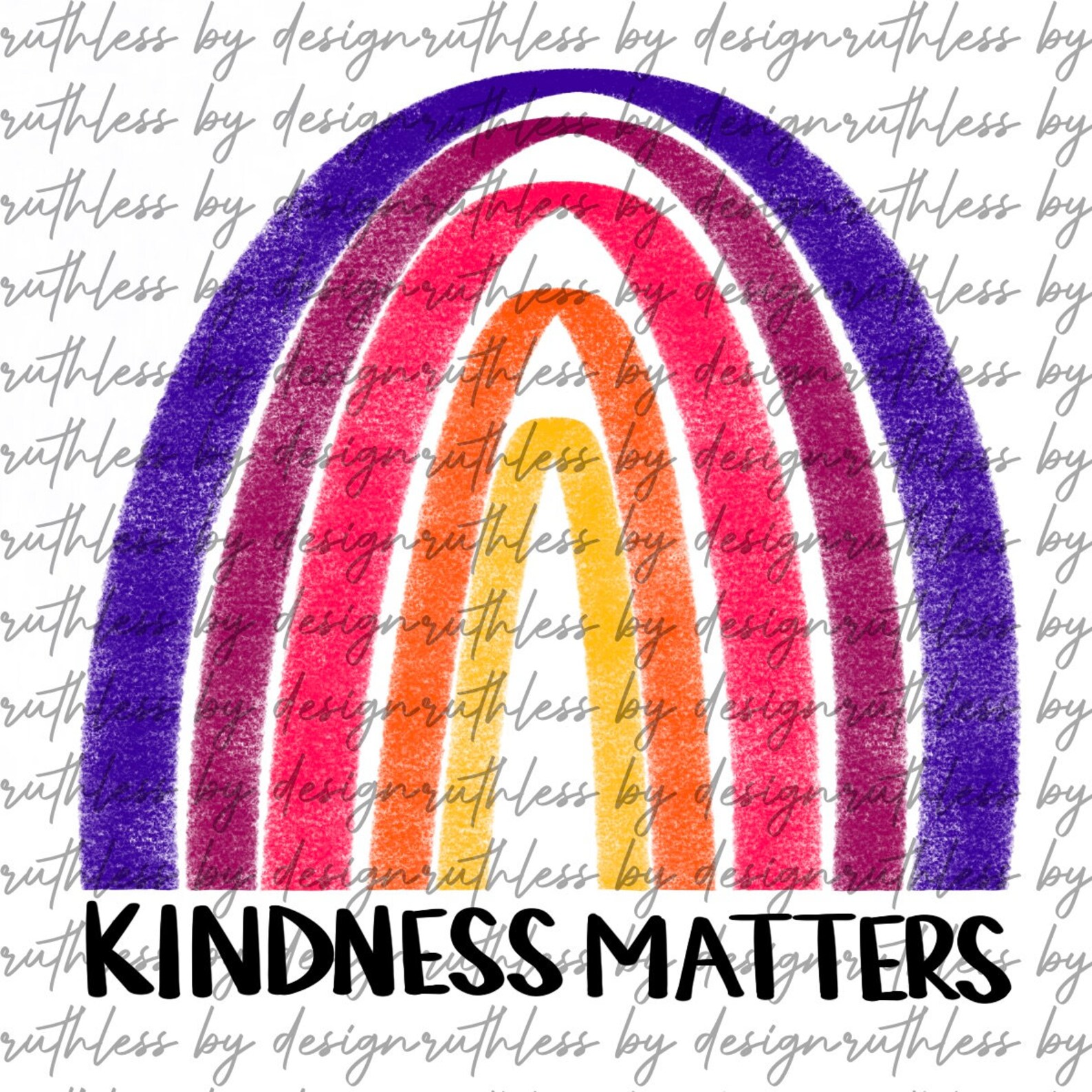 Bright Color Kindness Matters Rainbow Image Sticker File Etsy