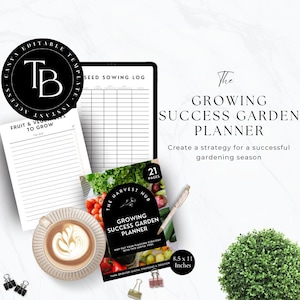 Garden Planner Canva | Gardening Planner | Gardening Binder | Plant Planner | Horticulture Journal Printable | Canva Template Pack