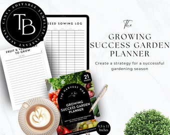 Garden Planner Canva | Gardening Planner | Gardening Binder | Plant Planner | Horticulture Journal Printable | Canva Template Pack