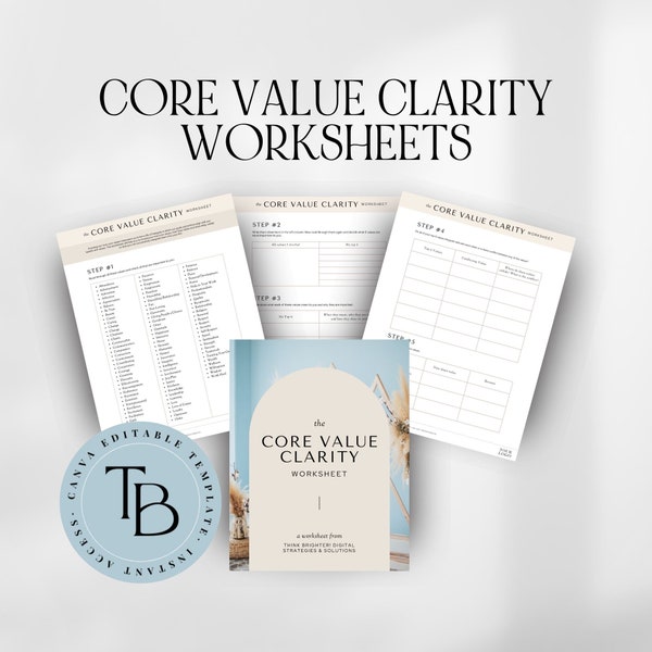 Core Values Worksheet, SW