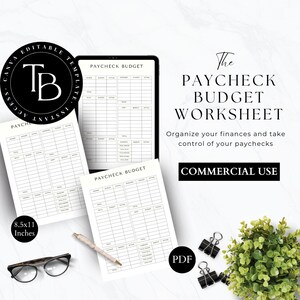 Paycheck Budget Overview Template Printable, Monthly Budget Spreadsheet, Digital Budget, Budget Binder Planner, Expense Planner, PDF