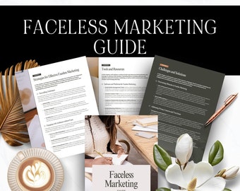 Guida introduttiva al marketing senza volto: modello di e-book Canva (download digitale)