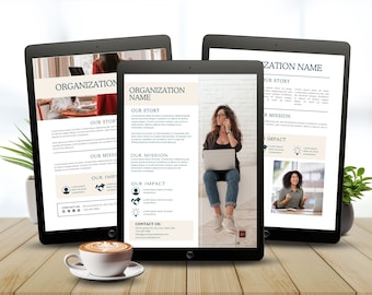 Nonprofit One Pager Template: Canva Editable Marketing Flyer (Digital Download)