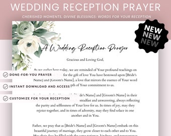 Wedding Reception Prayers, Wedding Day Essentials! Box, Instant Download, Christian Couple Blessing, Emergency Kit, His & Hers, Canva
