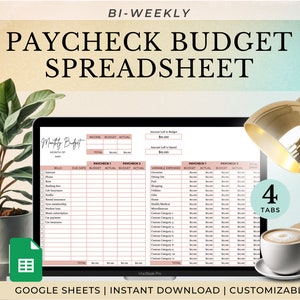 Bi-Weekly Paycheck Budget Template: Google Sheets Budget Tracker (Digital Download)