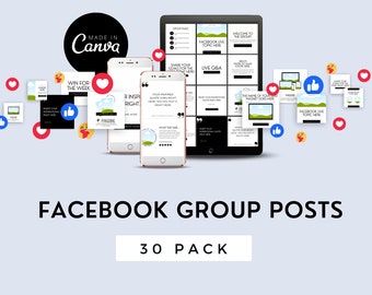 Facebook Canva Templates | Social Media Template Pack | Facebook Group | Facebook Post Templates | Digital Product | Fb01 | Instagram Posts