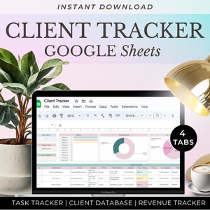 Client Tracker Google Sheets, Lead Tracker, Small Business Template, Coach Spreadsheet, Planner List, Client Management, Digital Download