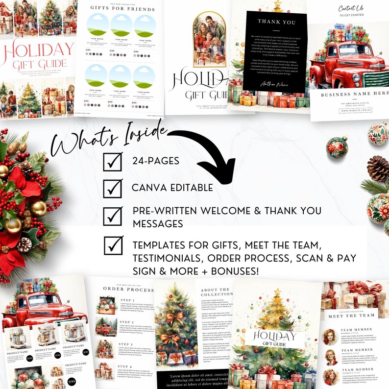 Editable Gift Guide Template, Canva for Small Business (digital ...