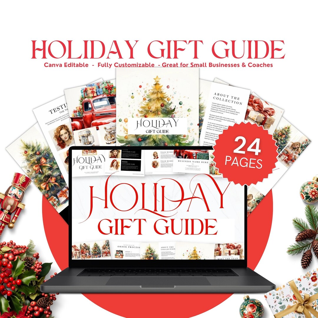 Holiday Gift Guide Template, Christmas Product Catalog, Affiliate Holiday Gift Guide Template, Christmas Product Catalog, Affiliate
