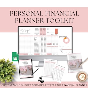 Monthly Budget Spreadsheet Template for Google Sheets, Budget Spreadsheet Google Sheets with Month, Financial Planner, Budget Template