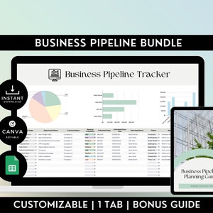 Sales Pipeline Google Sheet, Business Spreadsheet, Client Tracker, Dynamic Product Sales Dashboard, CRM Manager, Google Sheets Template