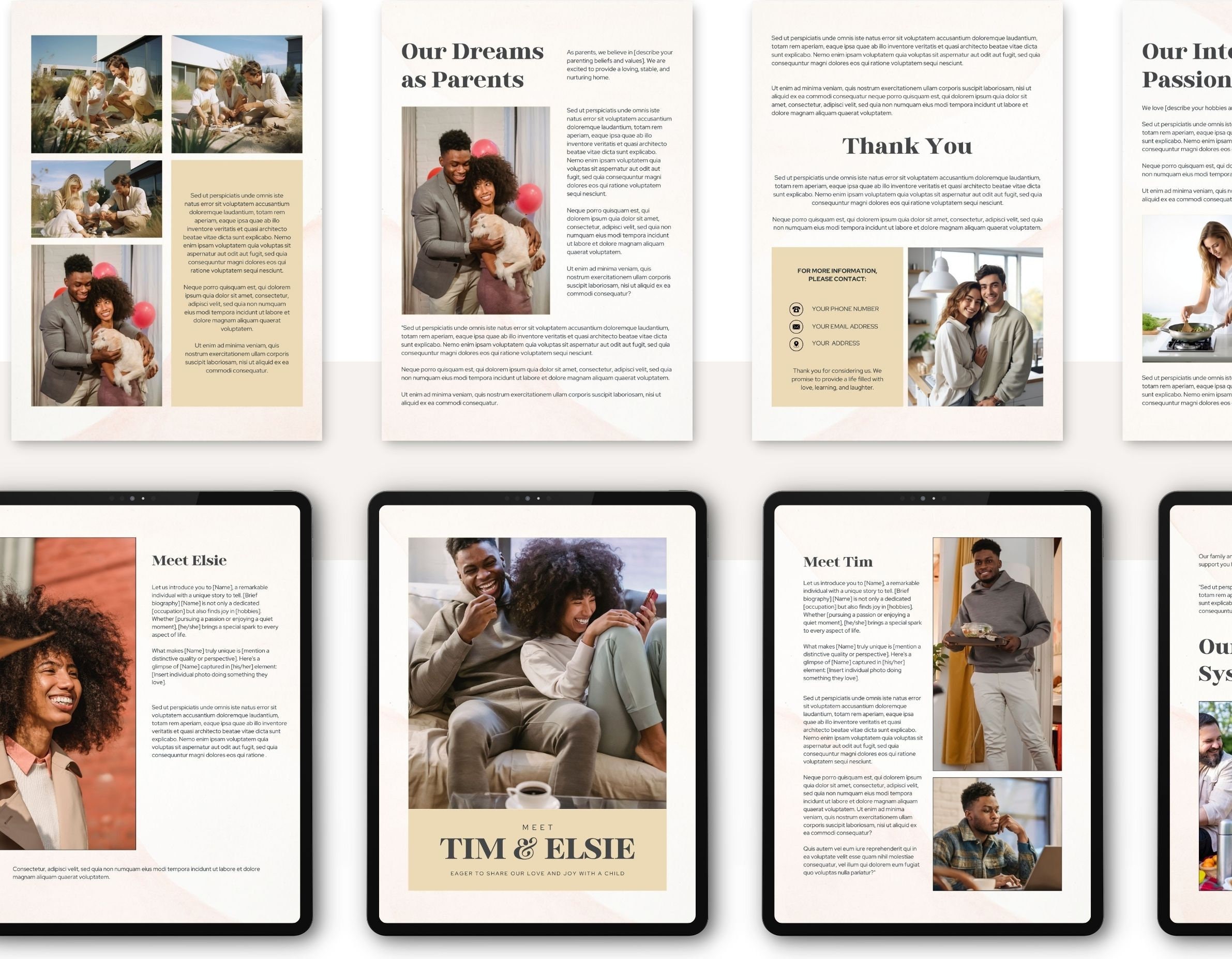 Adoption Profile Book Template: Editable DIY Canva Design (digital ...