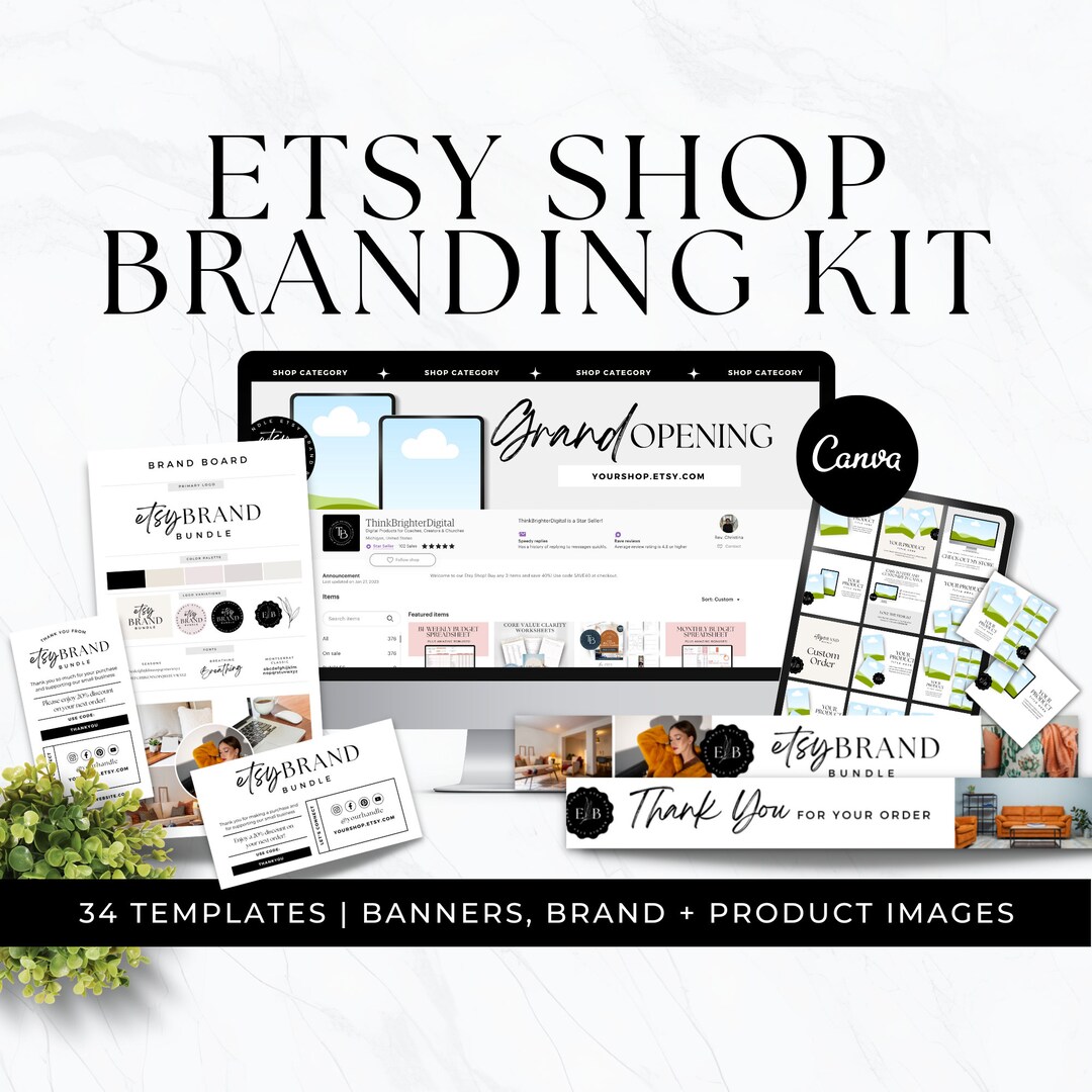 Etsy Shop Kit, Banner Kit, Etsy Shop Branding Kit, Etsy Store Listing