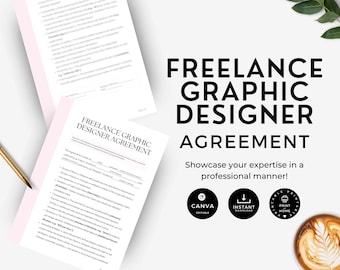 Graphic Designer Contract Template: Canva Editable Agreement (Digital Download)
