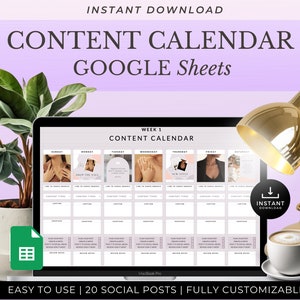 Content Planning Spreadsheet, Monthly Batch Content Creation Template, Blog Content Planner, Small Business, Marketing Planner, Instagram
