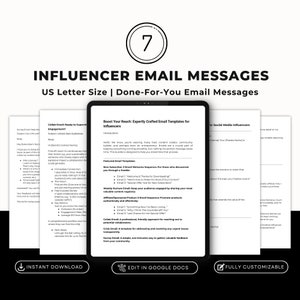 Influencer Email Templates: Customizable Marketing Outreach (Google Docs)
