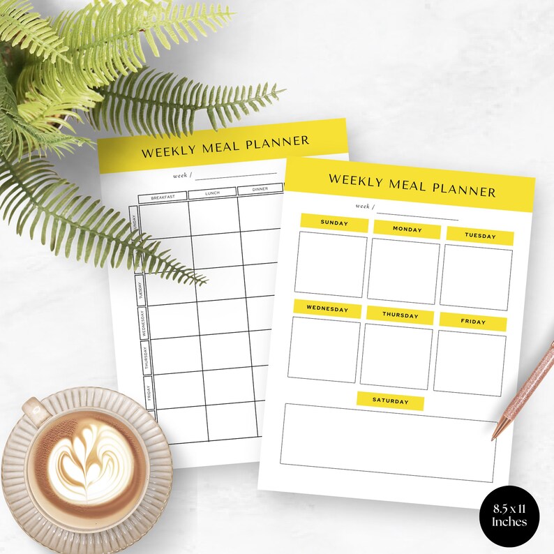 Meal Plan Printable Happy Planner Food Planner Weekly Menu - Etsy