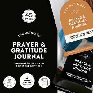 Prayer Journal For Canva, Digital Journaling Bible, Christian Journal, Bible Study Guide, Editable Template, Daily Devotional Planner