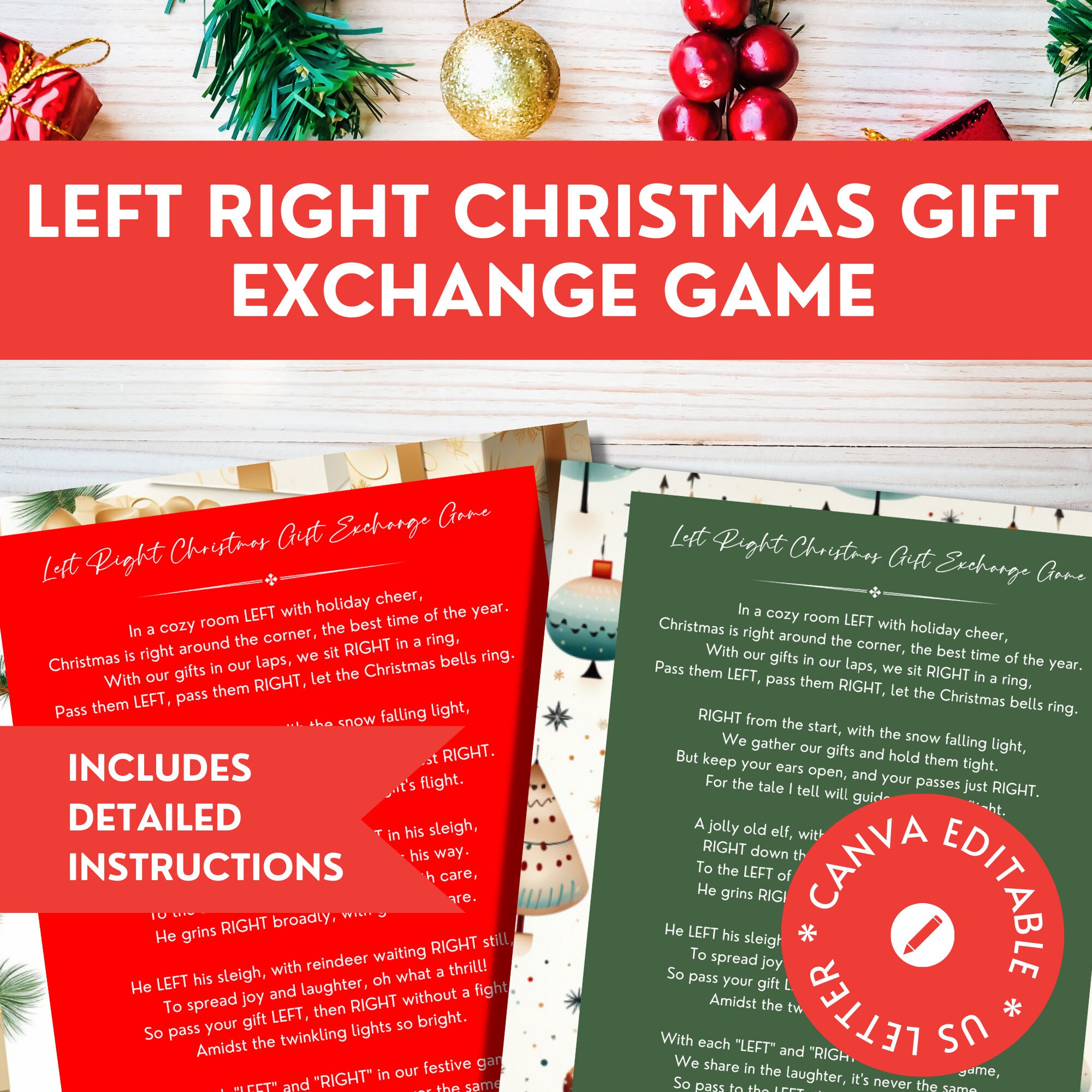 Christmas Present Exchange Story Right Left 