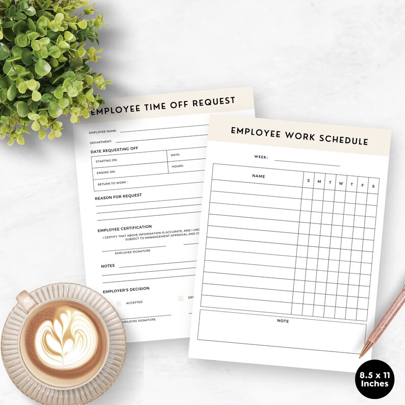 Employee Hourly Schedule Template Instant Download Printable Pdf Employee hourly schedule template instant download printable pdf