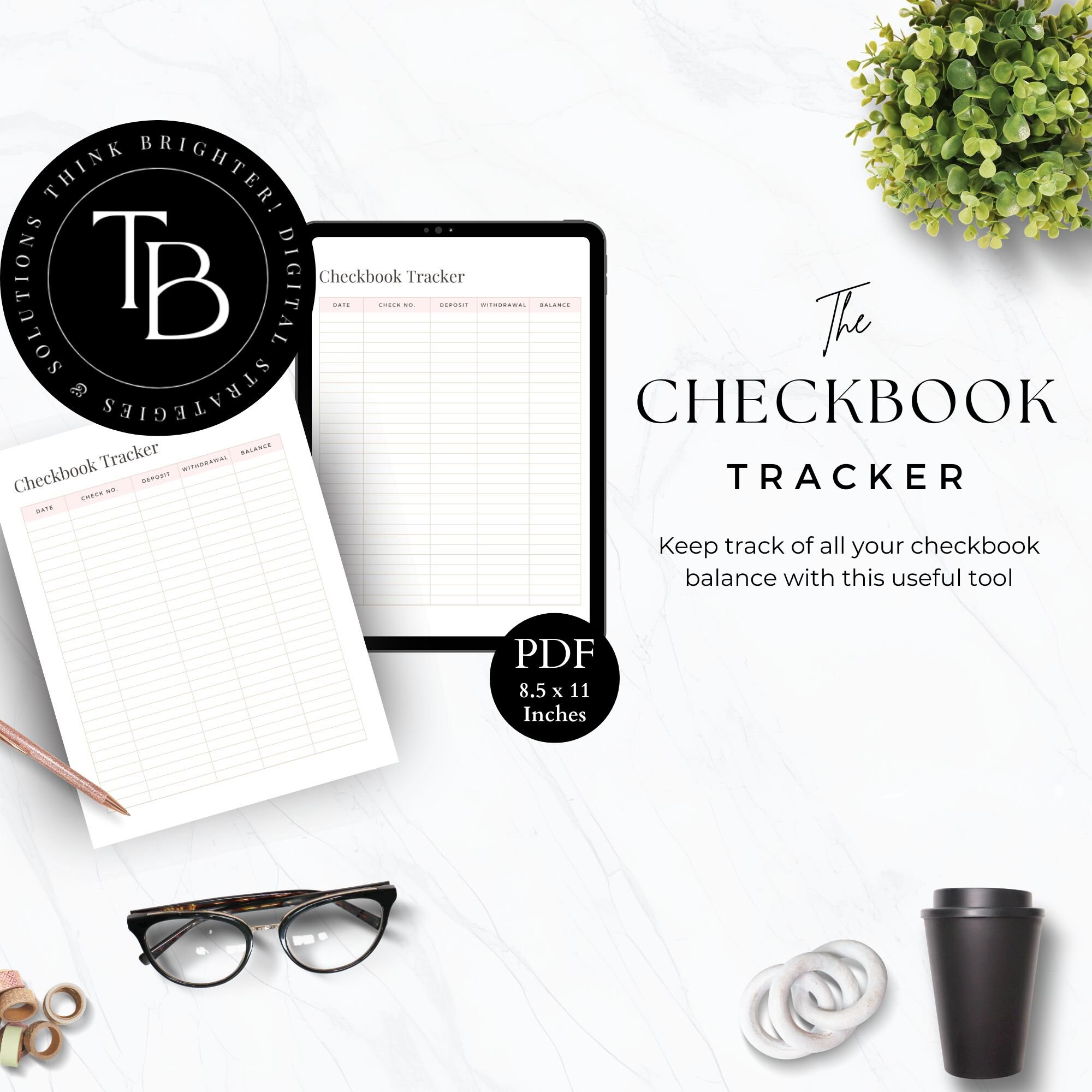 Printable Check Book Register Check Registry Transaction Etsy