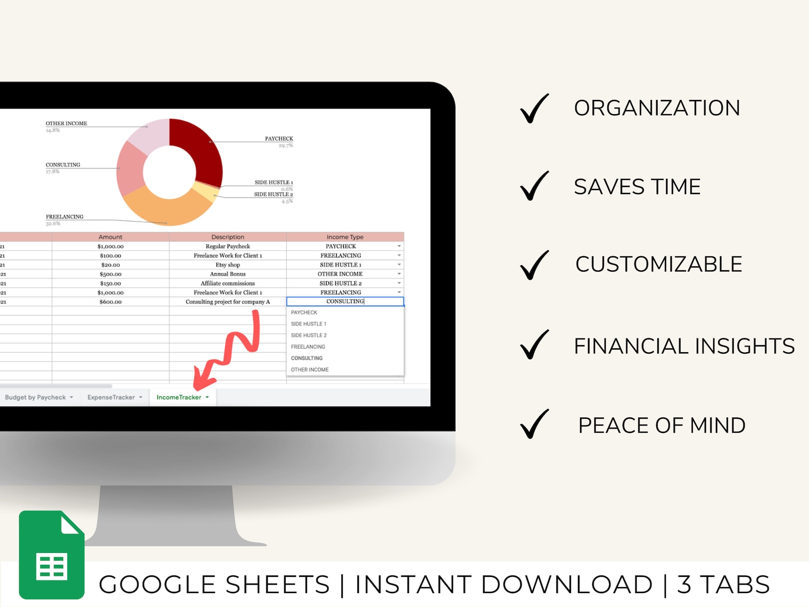 Freelance Budget Spreadsheet, Google Sheets Budget Template, Budget ...