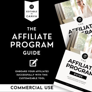 Affiliate Marketing Canva Template, Lead Magnet Ebook, Printable Business Canva Template, Coach Course