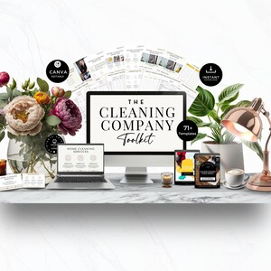 Cleaning Company Website Template, Checklist, Flyer, Logo, Business, Professional Cleaning Service Pricing List, Cleaning Services Contract