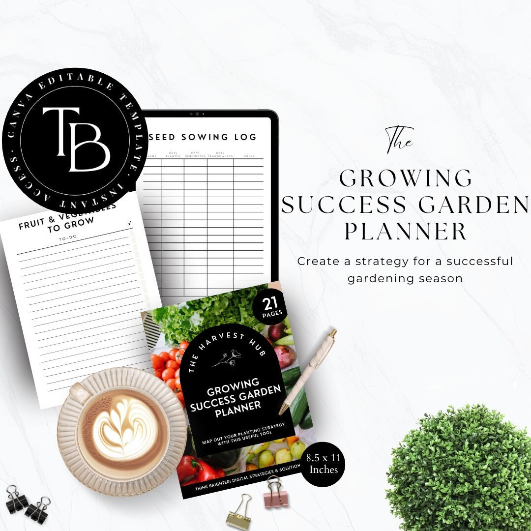 Garden Planner Canva | Gardening Planner | Gardening Binder | Plant ...