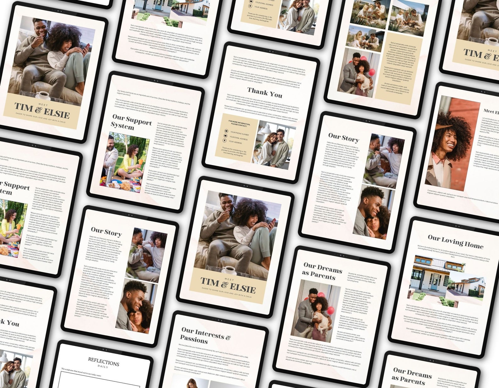 Adoption Profile Book Template: Editable DIY Canva Design (digital ...