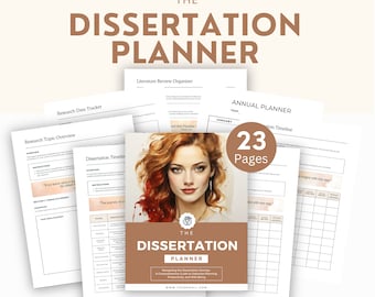 Dissertation Planner: Research Project Organizer (Canva Editable, Instant  Download)
