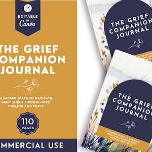Grief Journal Printable, Grief And Loss Gift, Instant Download, Ephemera Bundle, Memory Book, Grief Therapy, Canva Template, Grief Journal