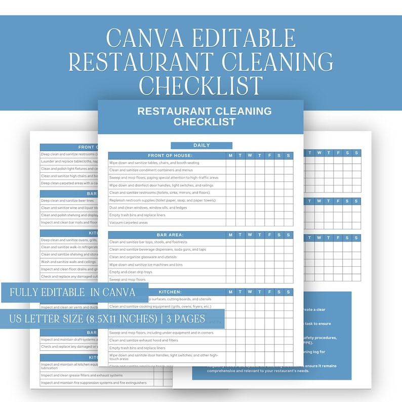 Restaurant Cleaning Checklist Brewery Template Bathroom Cleaning Log