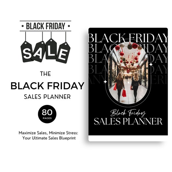 Black Friday Shop Planner, Black Friday Sale, Sales Tracker, Sales Goal Log, Cyber Monday, Digital Download, Etsy Shop Planner, Ins