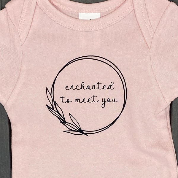 Enchanted to Meet You, Infant Bodysuit, 100% Cotton, Swiftie Inspired Bodysuits, Baby gift