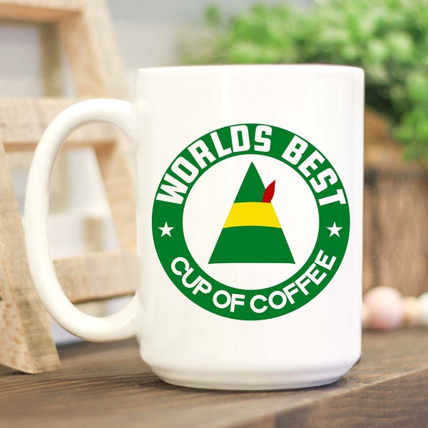 World's Best Cup of Coffee, Elf, Christmas Mugs, Christmas Gifts, Elf Fan Gifts