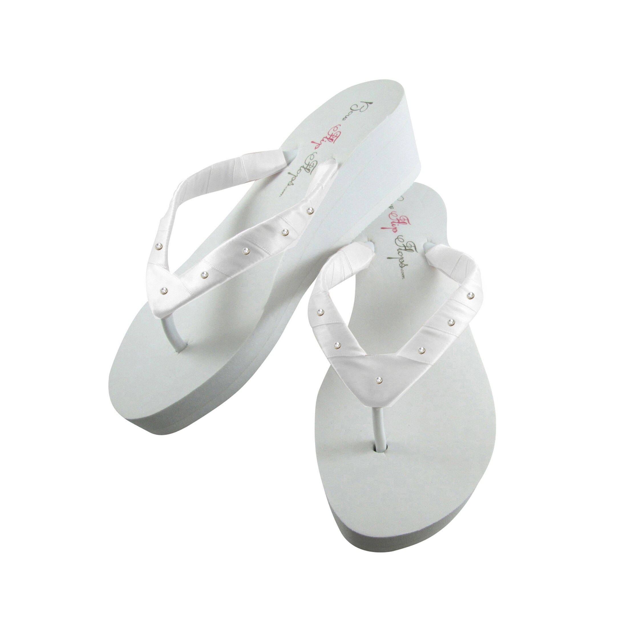 white rhinestone wedges