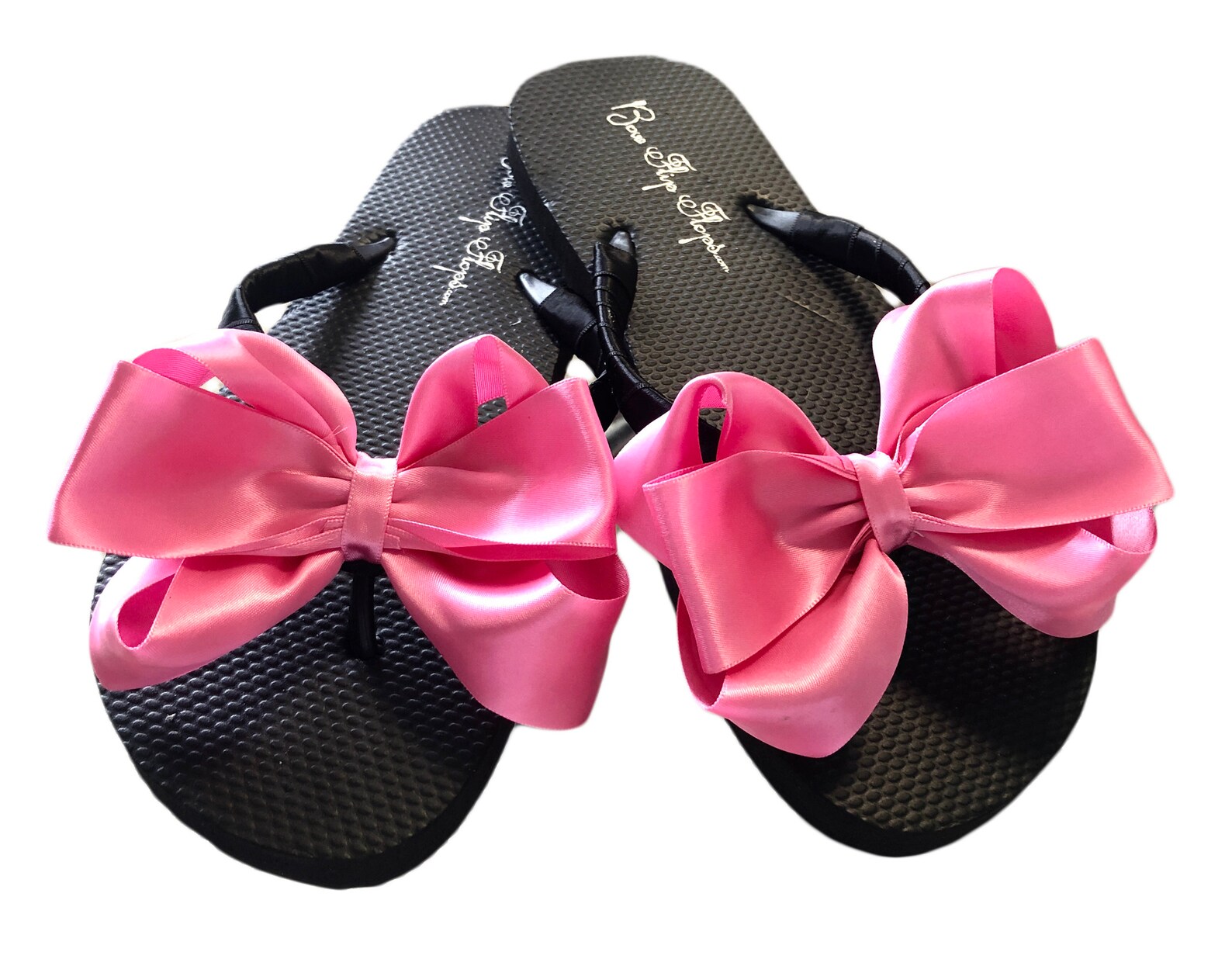 Marfil o Elija Color Satin Bow Flip Flops Tacón Plano o Cuñas | Etsy